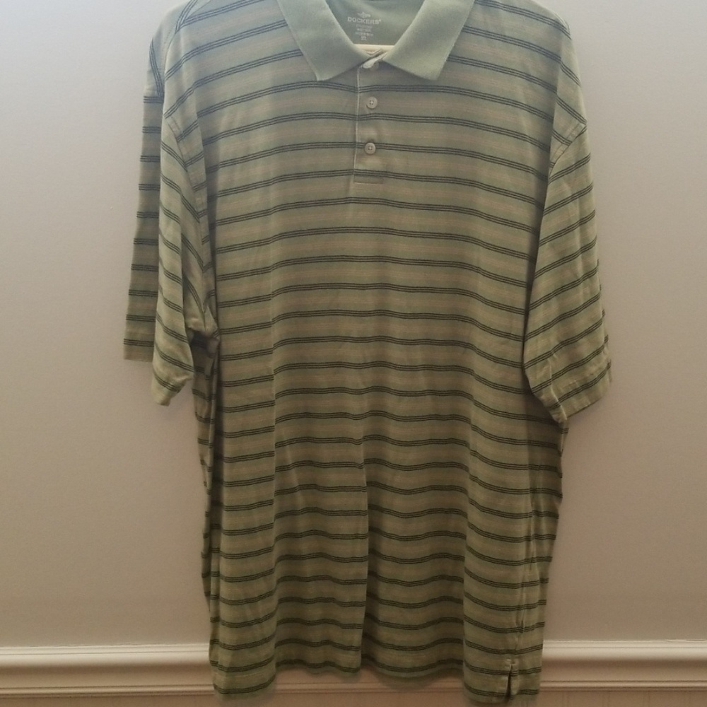 Dockers Olive Green Polo Shirt Xl
